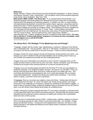 Stress Doc Handouts PDF Stress Doc Handouts PDF