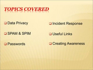 Data Security and Awareness about it. | PPT