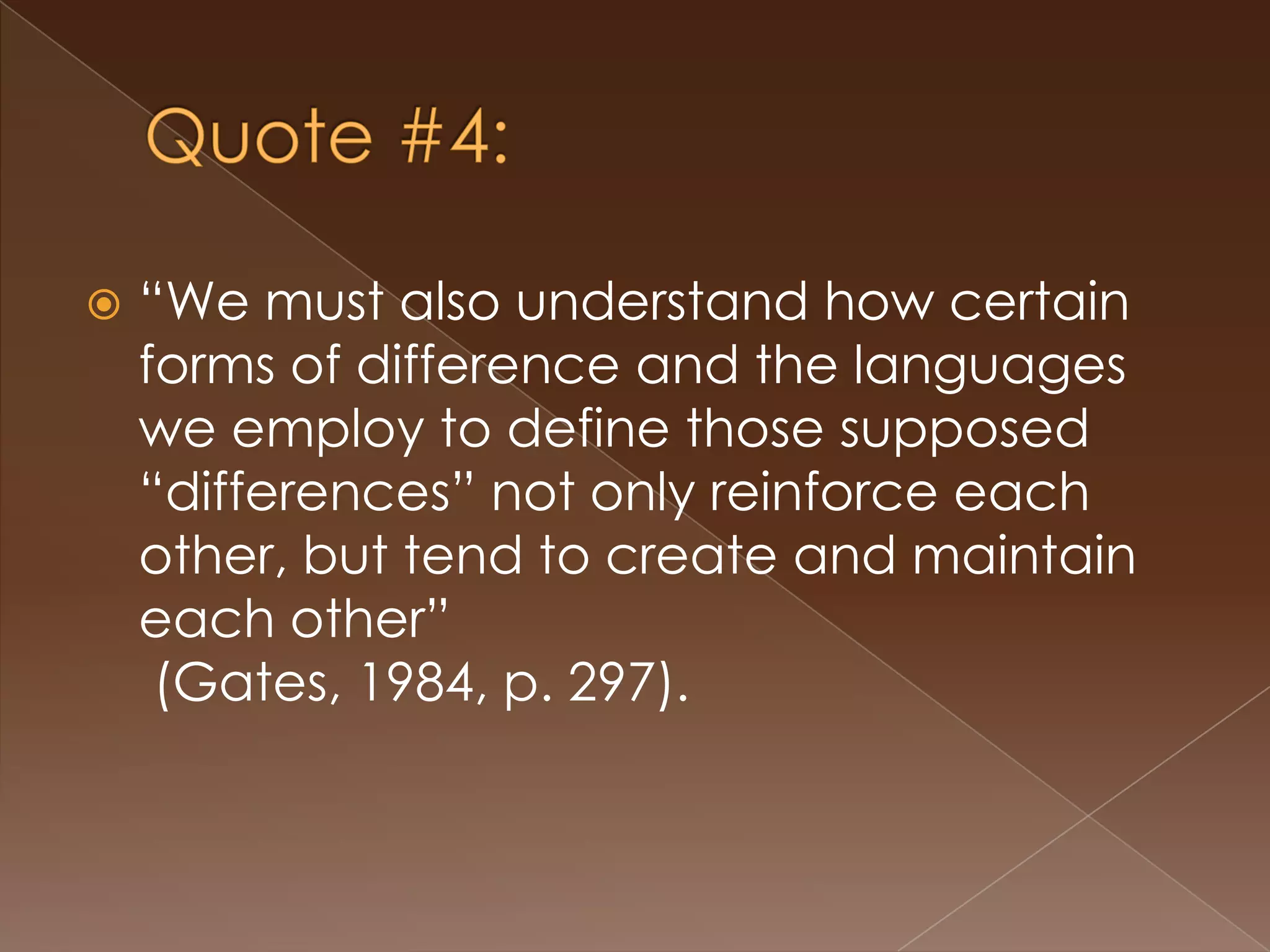 Structural determinism --legal tools and thought that can impede law reformEvolution of Critical Race TheoryCrenshawBelief in color blindness and equal process is illogical in a society in which specific groups have been treated different historically and in which the outcomes continue to be present (Tate, 1995)CLS not grounded in realities of racially oppressedCLS fails to analyze the hegemonic role of racismCLS exaggerated the role of liberal legal consciousness, minimizing the transformative power of liberalismIntersectionality Framework (race and gender, but later class and age)structural intersectionality (domination)political intersectionality (systems)representational intersectionality (narratives)Ladson-BillingsCulturally-relevant pedagogy –cultural nationalismMulticulturalism – allows a proliferation of difference following in the traditions of liberalismScholarship of education research