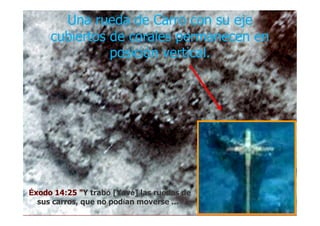 Una rueda de Carro con su ejeUna rueda de Carro con su eje
cubiertos de corales permanecen encubiertos de corales permanecen en
posiciposicióón vertical.n vertical.
ÉÉxodo 14:25 "xodo 14:25 "Y trabY trabóó [[YavYavéé] las ruedas de] las ruedas de
sus carros, que no podsus carros, que no podíían moverse ..."an moverse ..."
 