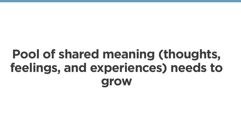 Pool Of Shared Meaning thoughts 