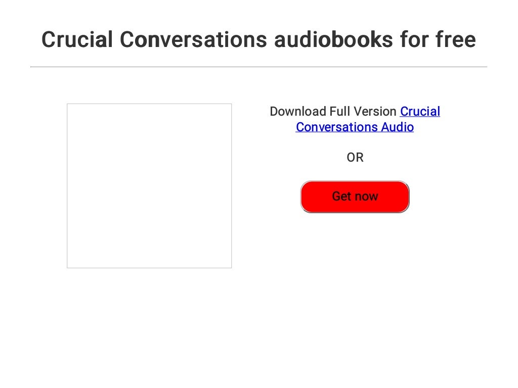 crucial conversations audio book crucial conversations audio book