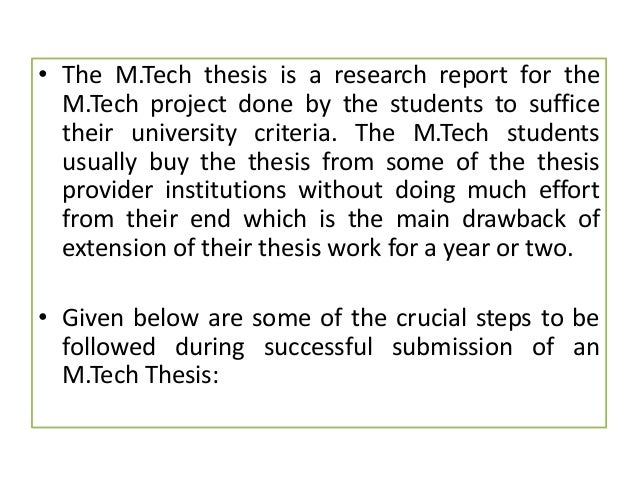 M tech thesis report