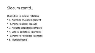 Cruciate ligament injuries OF KNEE (ACL AND PCL) | PPTX
