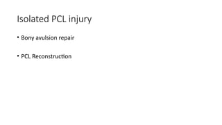 Cruciate ligament injuries OF KNEE (ACL AND PCL) | PPTX