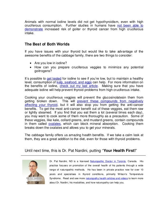 Cruciferous Vegetables for Thyroid Health