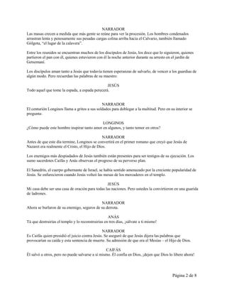La crucifixión y la resurrección drama | PDF