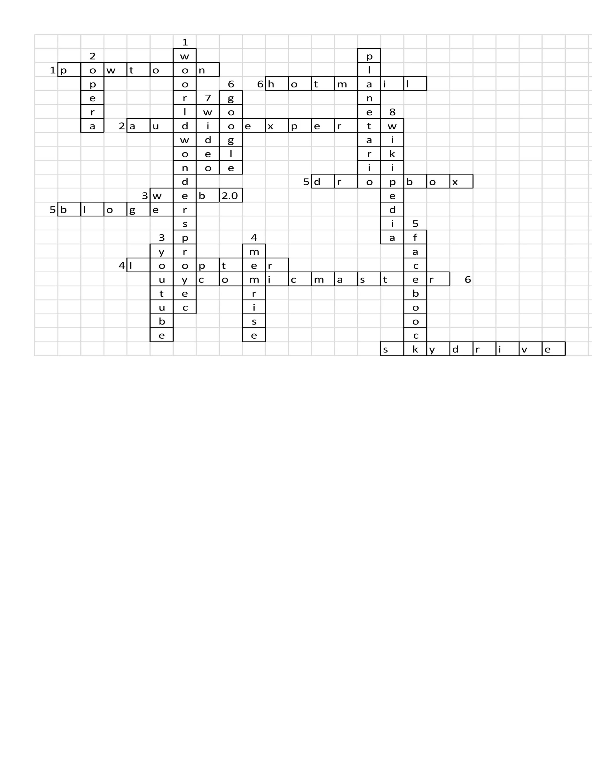 Crucigrama PDF Crucigrama PDF