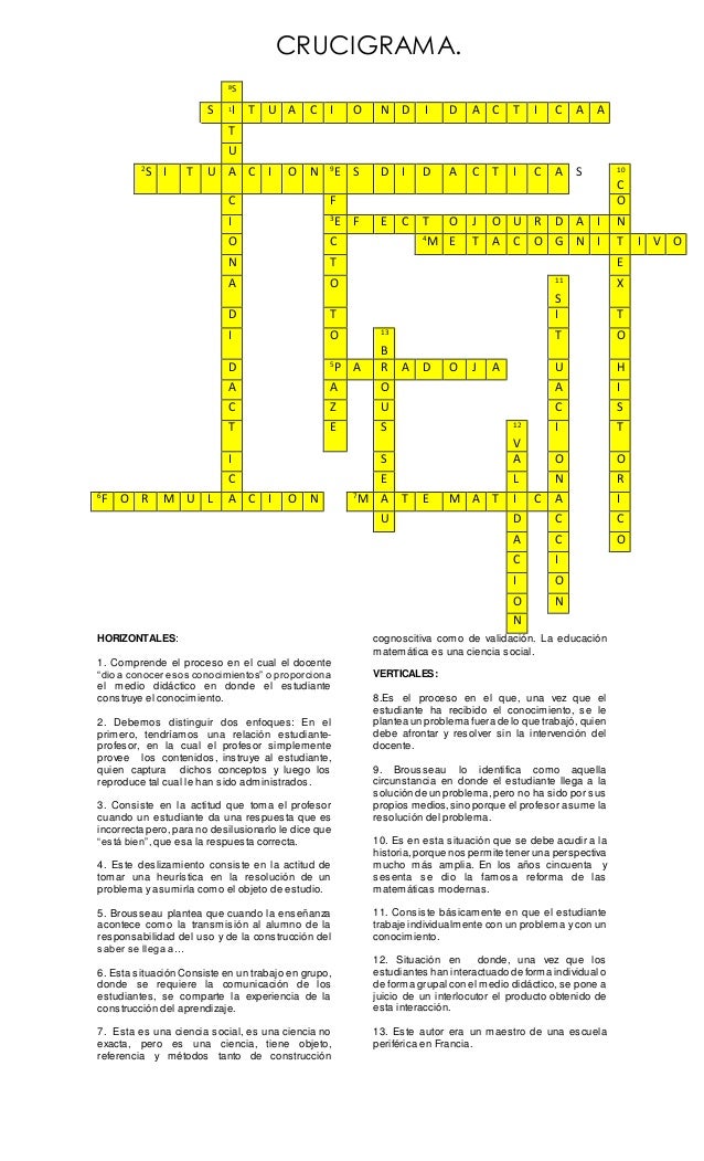 Crucigrama teoriadelassituaciones.