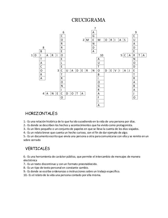Resultado de imagen para crucigrama de informatica