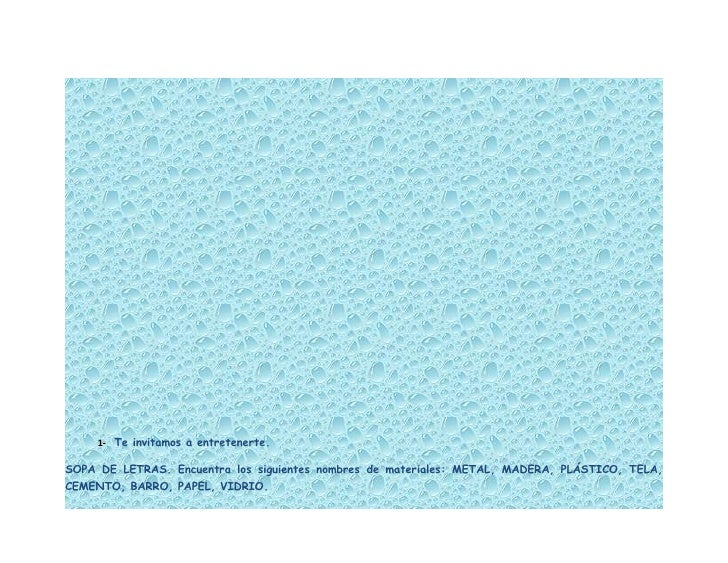 Crucigramas materiales
