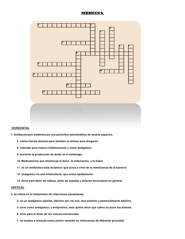 Crucigrama y sopa de letras