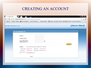 CREATING AN ACCOUNT
 
