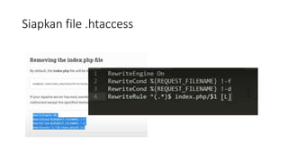 Siapkan file .htaccess
 