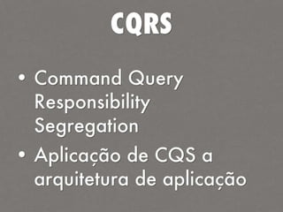 Crud, ddd & cqrs | PPTX