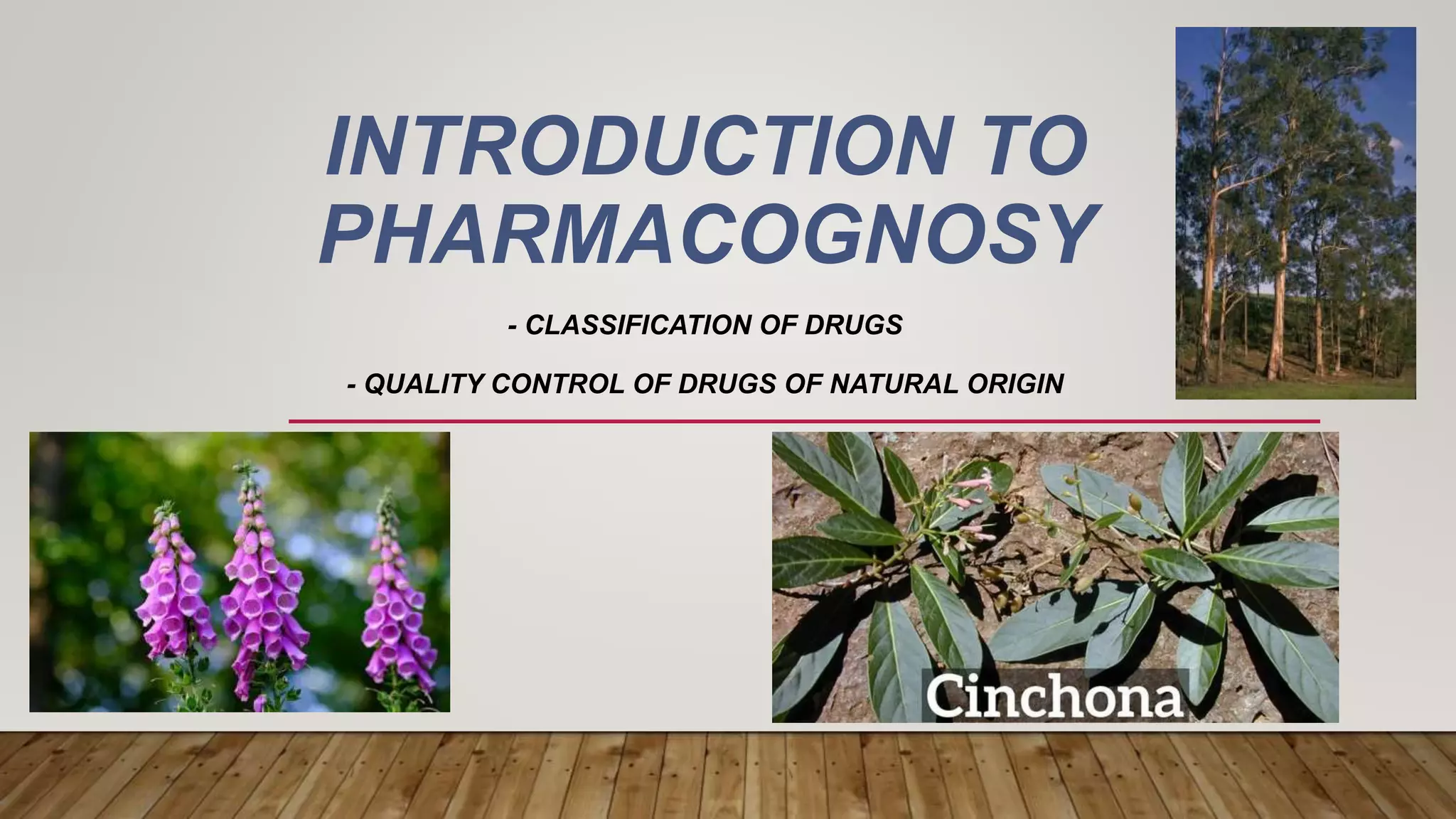 Introduction to Pharmacognosy (Crude Drugs) PPT