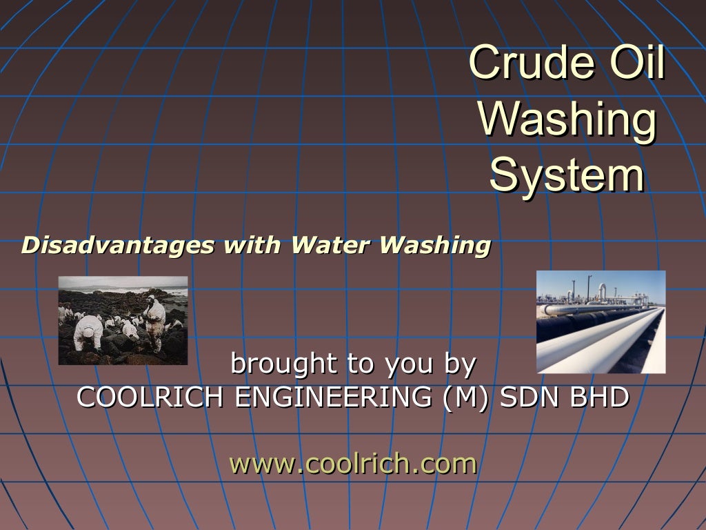 Crude oil washing system