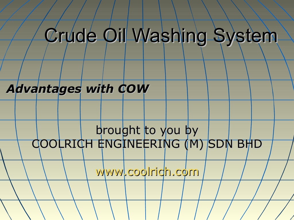 Crude oil washing system