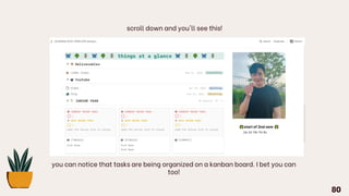 scroll down and you'll see this!
you can notice that tasks are being organized on a kanban board. I bet you can
too!
80
 