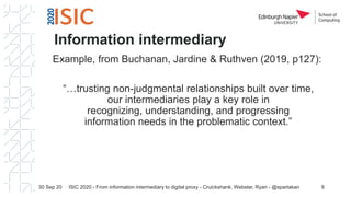 Assisting information practice: from information intermediary to digital proxy