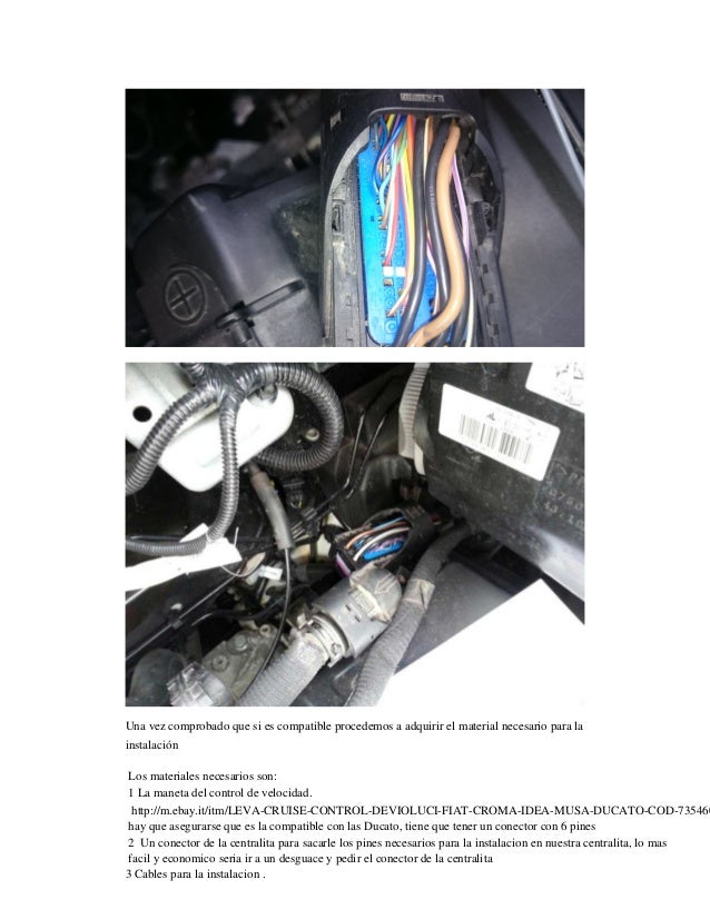 Cruise control original fiat ducato