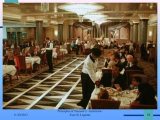 11/20/2013

Principles of Tourism 2 - InstructorFaye B. Lagman

38

 