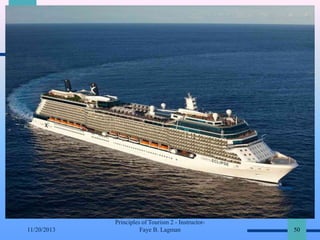 11/20/2013

Principles of Tourism 2 - InstructorFaye B. Lagman

50

 