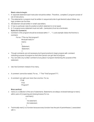 C rules | PDF