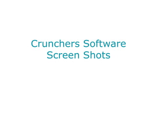 Crunchers Software Screen Shots 