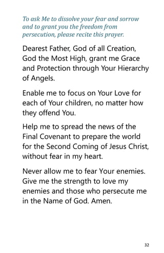 33
Crusade Prayer (153)
The Gift of Protection for
Children
“You must recite this Prayer once a week,
before an image of m...