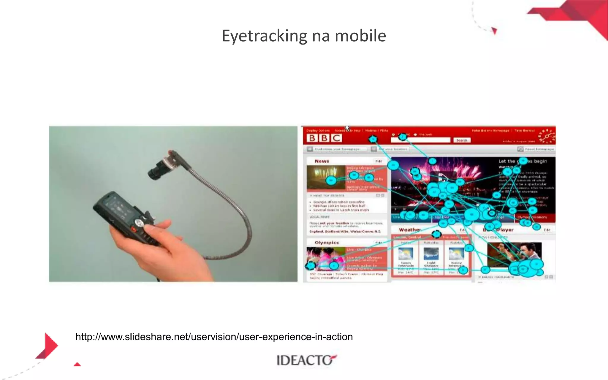 Eyetracking na mobile

http://www.slideshare.net/uservision/user-experience-in-action

 