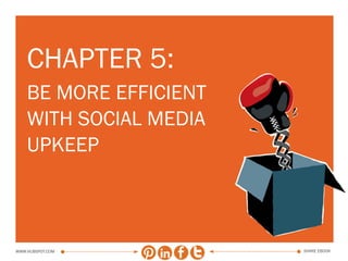 HOW TO CRUSH YOUR COMPETITORS ON SOCIAL MEDIA IN 30 DAYS   21




    chapter 5:
    BE MORE EFFICIENT
    WITH SOCIAL MEDIA
    UPKEEP



www.Hubspot.com                                                      share ebook
 