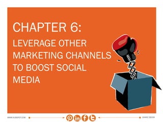 HOW TO CRUSH YOUR COMPETITORS ON SOCIAL MEDIA IN 30 DAYS   23




    chapter 6:
    LEVERAGE OTHER
    MARKETING CHANNELS
    TO BOOST SOCIAL
    MEDIA


www.Hubspot.com                                                     share ebook
 