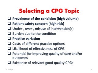 Evidence-Based Clinical Practice Guidelines for Physical and ...