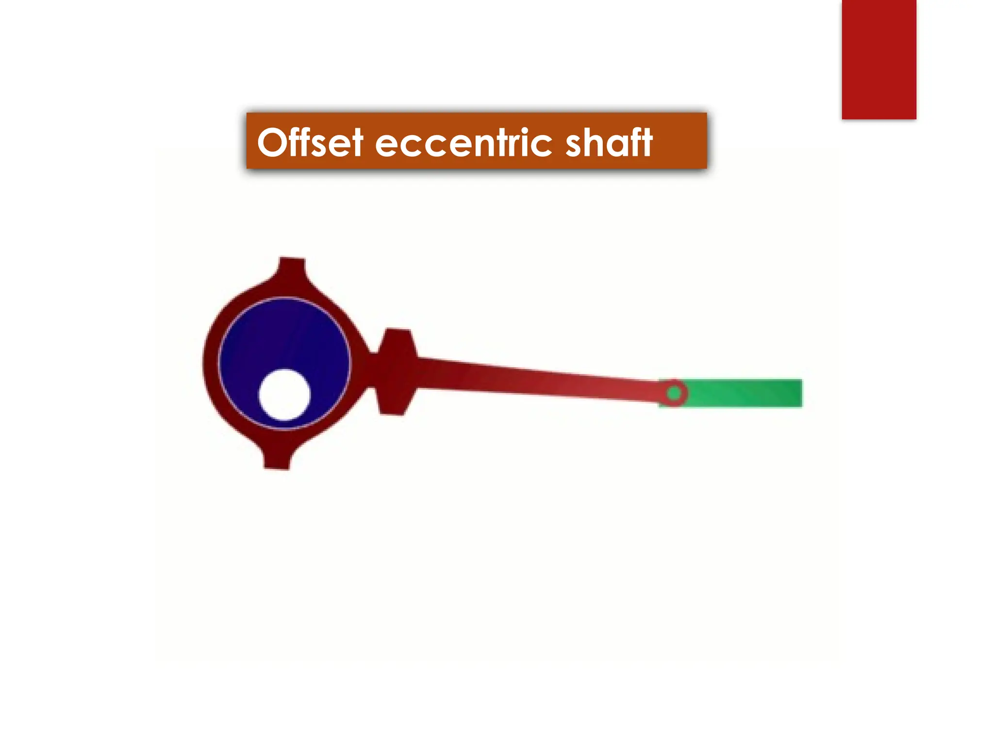 Offset eccentric shaft
 