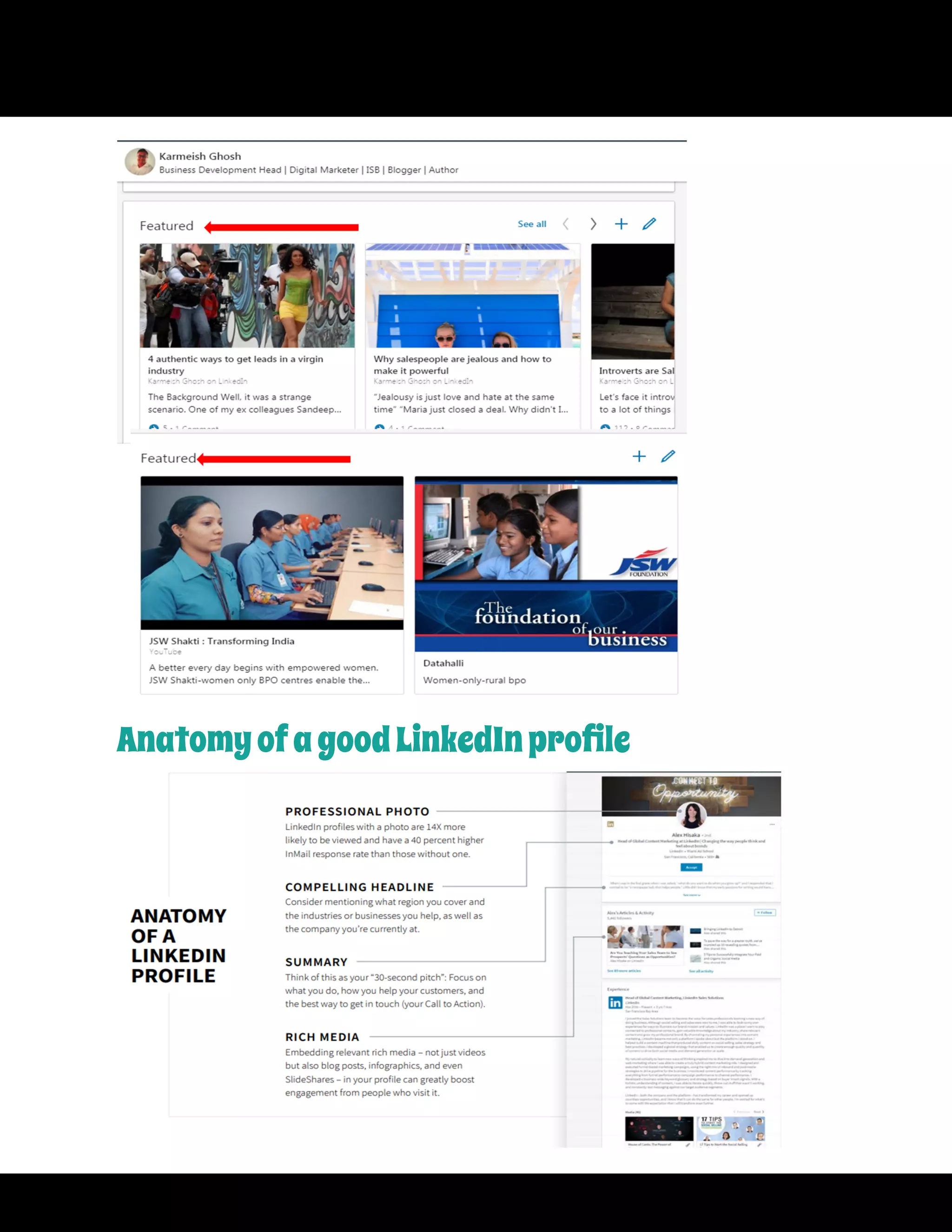 AnatomyofagoodLinkedInproﬁle
 