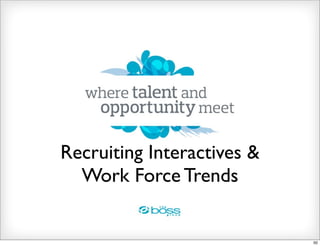 Recruiting Interactives &
  Work Force Trends


                            50
 