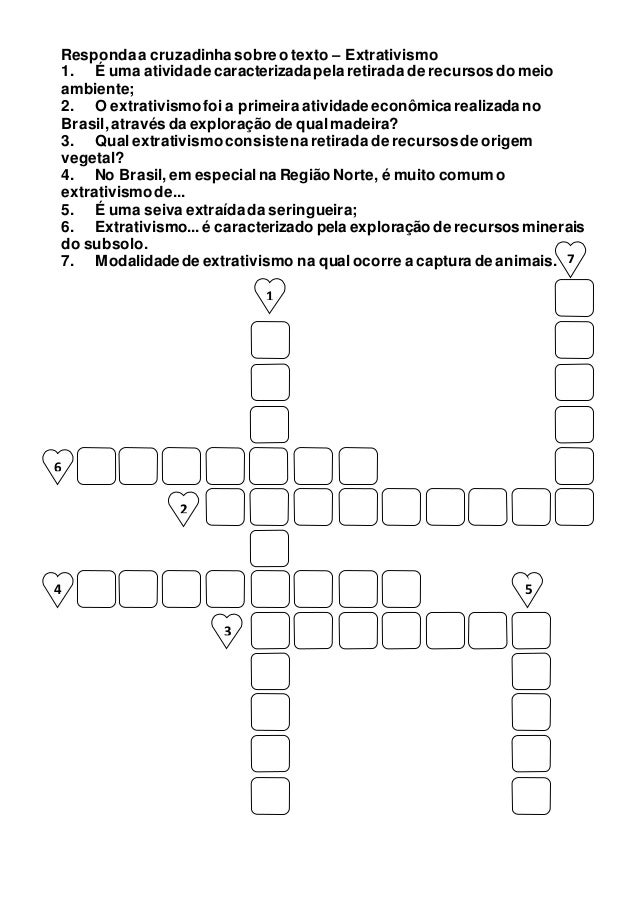 Cruzadinha Extrativismo