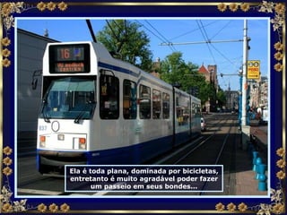 Ela é toda plana, dominada por bicicletas, entretanto é muito agradável poder fazer um passeio em seus bondes... 