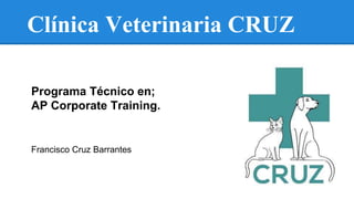 Clínica Veterinaria CRUZ
Programa Técnico en;
AP Corporate Training.
Francisco Cruz Barrantes
 