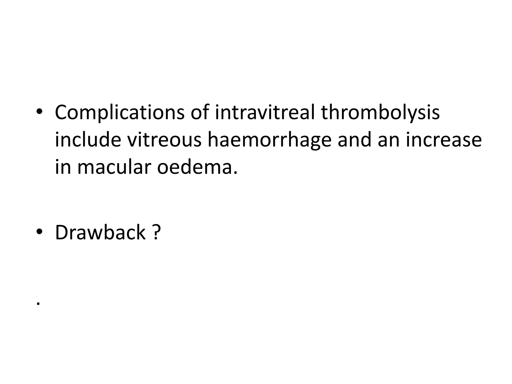The SCORE-CRVO trial demonstrated that intravitreal injections of triamcinoloneacetonide were superior to observation for vision loss associated with macular edema secondary to CRVO, and the 1 mg dose of intravitrealtriamcinolone had a safety profile superior to that of the 4 mg dose of intravitrealtriamcinolone and similar to the observation group.