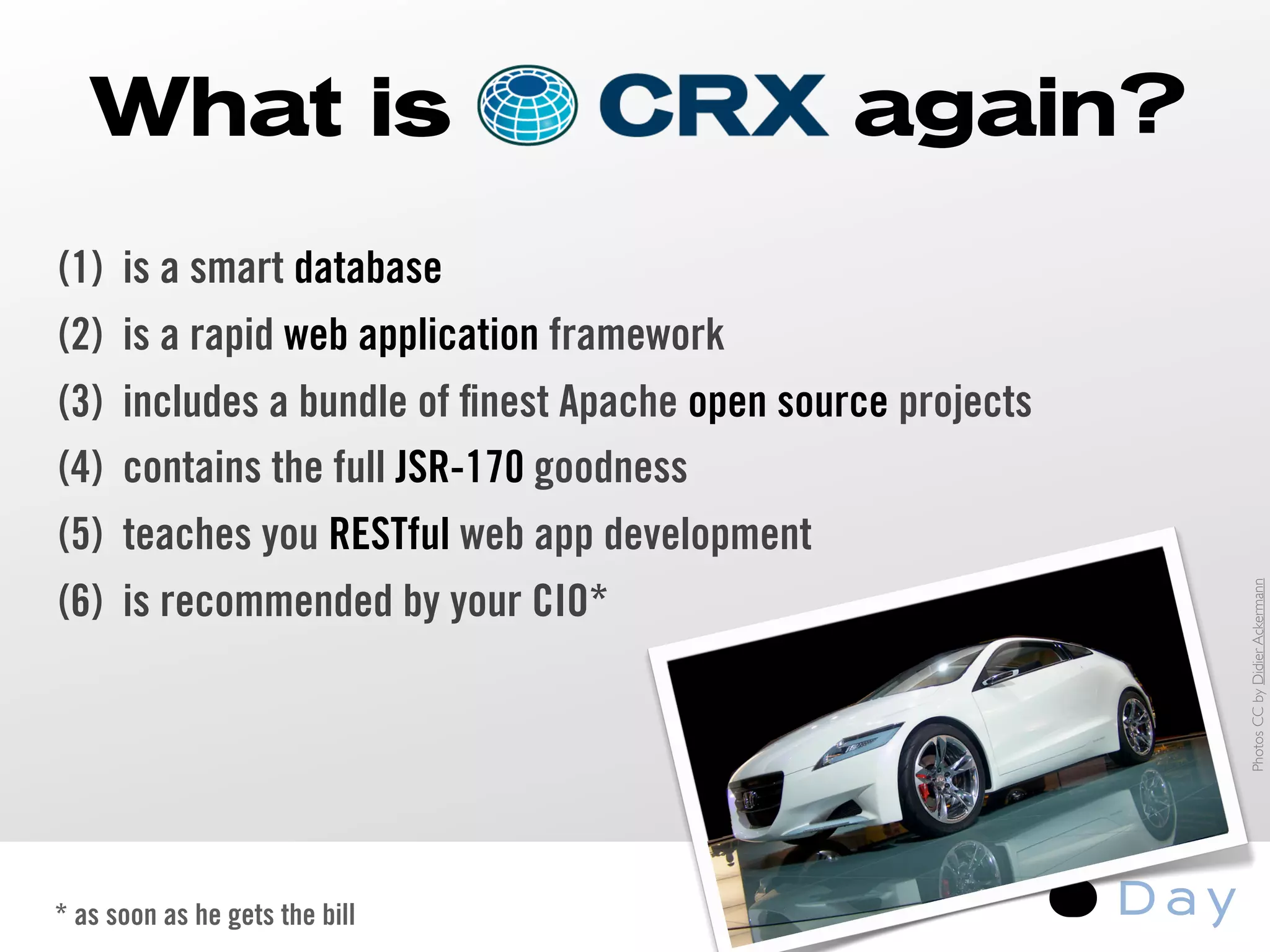 Day CRX Introduction