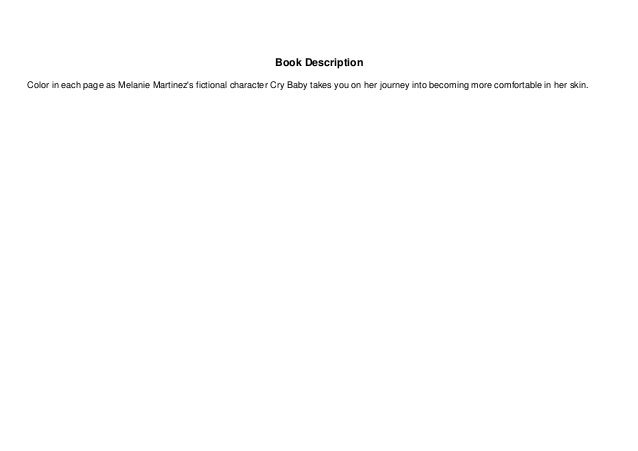 Download Read And Download Cry Baby Coloring Book