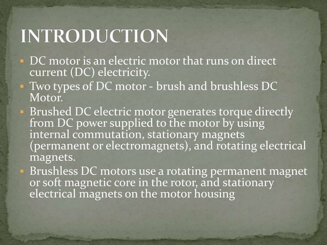 ppt on dc motor