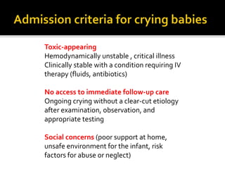 Crying baby practical approach | PPTX