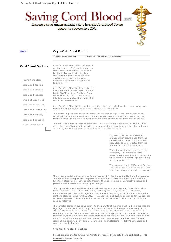  As cord blood is inter-related to cord blood banking, it is often a catch-