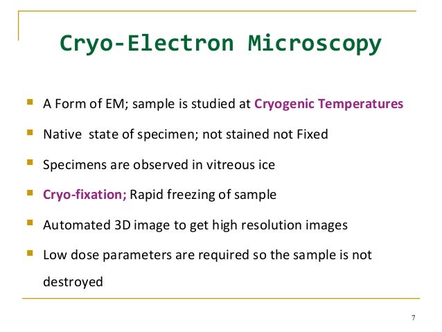 cryo electron microscopy cryo electron microscopy