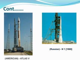Cont…….
(AMERICAN) - ATLAS V
(Russian) - N 1 [1969]
 