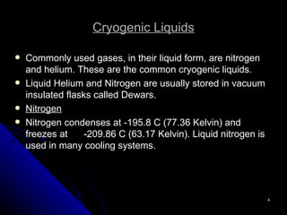 Cryogenics and its space applications | PPT