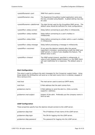 Cryoserver Configuring Groupwise | PDF
